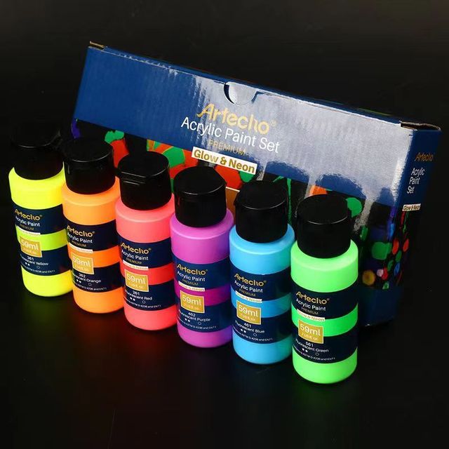 Fluorescent Acrylic Paint High Brightness Luminous Paint 58ml Student Hand  Painted Diy Textile Wall Light Absorbing Pigment - Acrylic Paints -  AliExpress